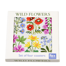 Wild Flowers coasters (set of 4) in box