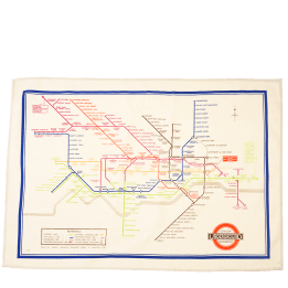 Cotton tea towel - TfL Heritage Tube Map