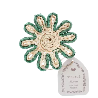 Corn husk coaster - Blue